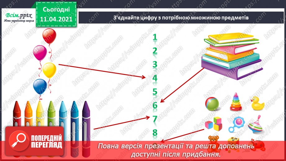 №007 - Поняття один – багато. Зображення кількості об’єктів фігурами і цифрами. Зрівнювання груп об’єктів за кількістю. Геометричні фігури.2