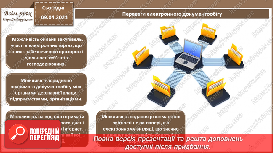 №012 - Електронний документ, його ознаки та правовий статус. Електронний документообіг16