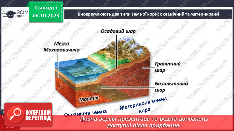 №13 - Яку будову має Земля та літосфера. Внутрішня будова Землі. Будова земної кори.12