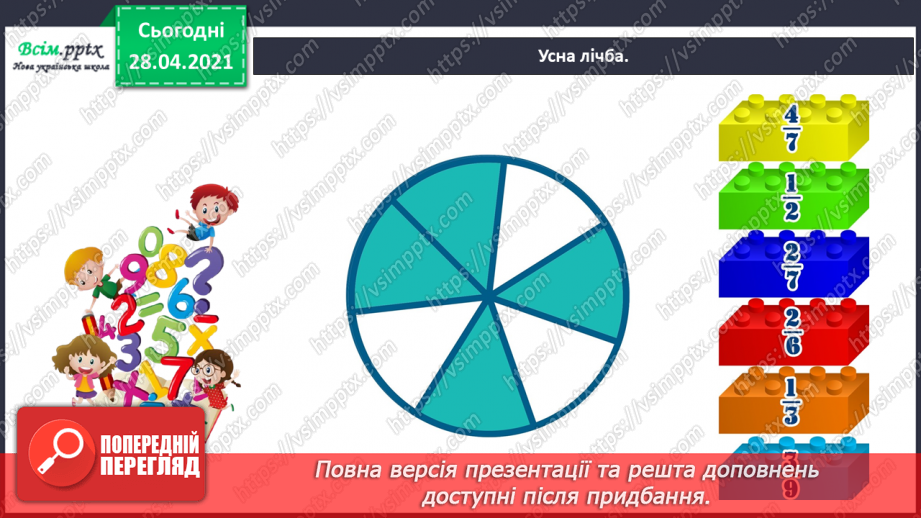 №050 - Задачі на знаходження частини від числа. Задача на знаходження числа за його частиною.6