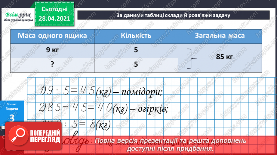 №091 - Письмове віднімання трицифрових чисел з переходом через розряд. Вправи і задачі на застосування вивчених випадків арифметичних дій.35