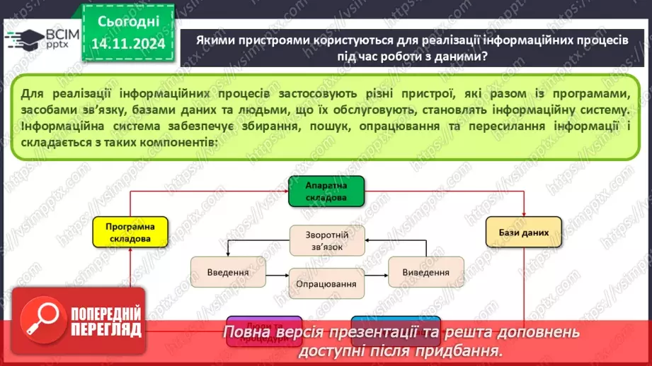 №23 - Повідомлення, інформація. дані. Коли відомості стають шумом. Пристрої для реалізації інформаційних процесів під час роботи з даними. Дані і знання13