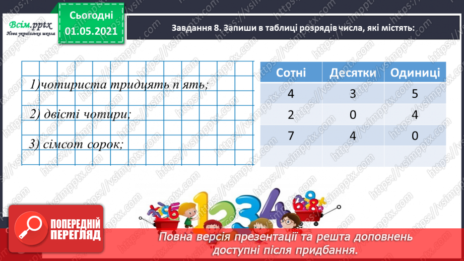 №087 - Знайомимось із лічильною одиницею - сотня21