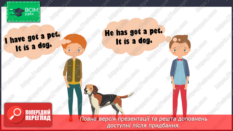 №036 - My pets. “I have got a pet”, “He/She has got a…”15