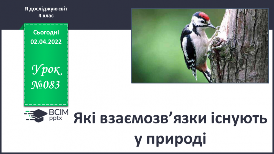 №083 - Які взаємо-зв’язки існують у природі0 №083 - Які взаємо-зв’язки існують у природі0