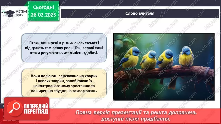 №66 - Безкільові птахи. Роль птахів у природі та житті людини.7