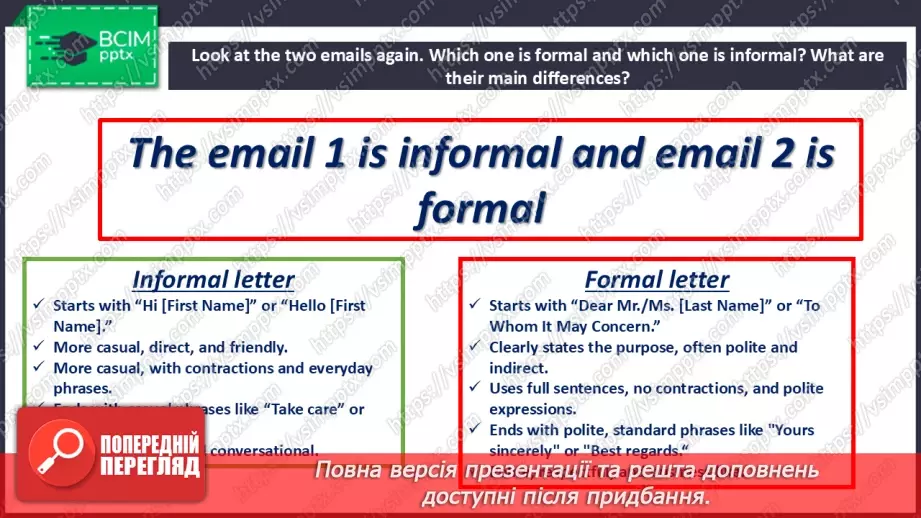 №022 - Grammar. Formal and informal letters12 №022 - Grammar. Formal and informal letters12