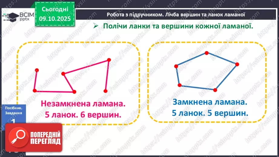 №031 - Замкнені і незамкнені ламані. Побудова ламаної8 №031 - Замкнені і незамкнені ламані. Побудова ламаної8