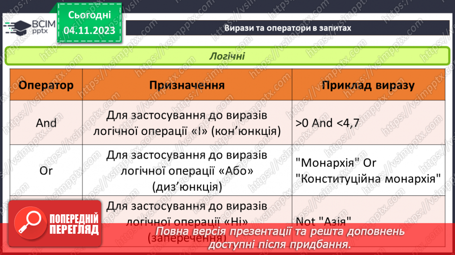 №21 - Запит на вибірку даних.17