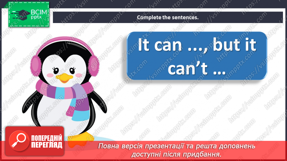 №054 - Animals – 5c. “It can/can’t …”, It can … and …”, “It cannot …, but it can …”13