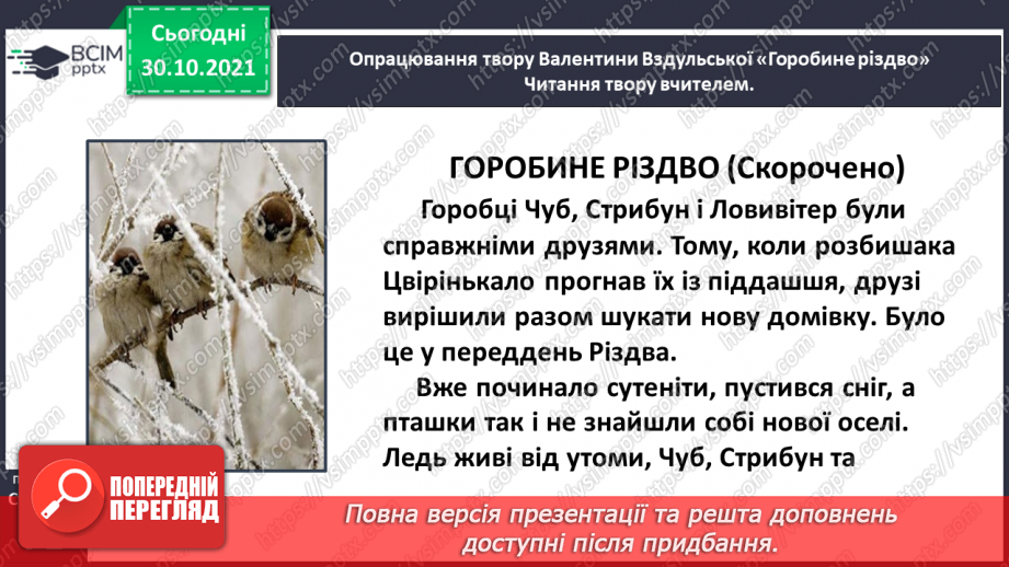 №042 - Валентина Вздульська. Горобине Різдво (Із збірки «Казки Різдвяного ангела»)9
