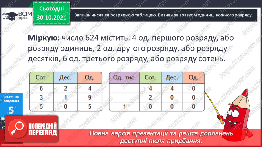 №051 - Лічба у межах тисячі. Трицифрові числа. Розрядний  склад числа. Читання чисел за розрядною таблицею.15 №051 - Лічба у межах тисячі. Трицифрові числа. Розрядний  склад числа. Читання чисел за розрядною таблицею.15