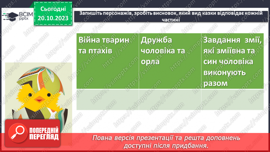 №18 - Урок позакласного читання №1. Виразне читання народної казки “Яйце-райце”.11