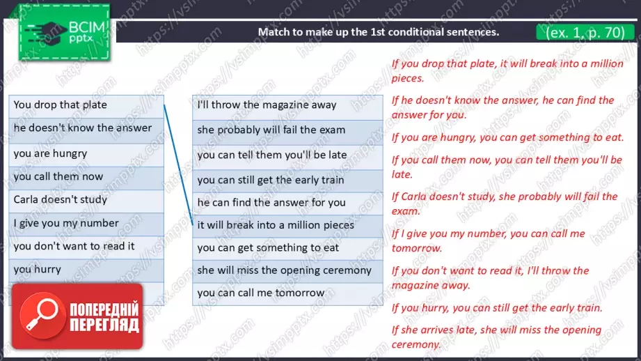 №18 - Умовні речення першого типу. Вдосконалення граматичних навичок.  First Conditional Sentences. Build Up Your Grammar.4 №18 - Умовні речення першого типу. Вдосконалення граматичних навичок.  First Conditional Sentences. Build Up Your Grammar.4