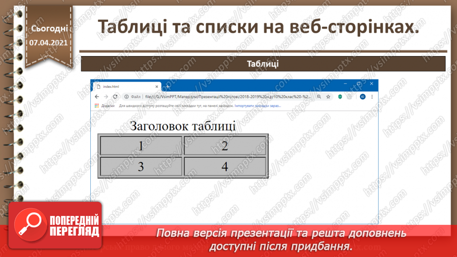 №09 - Таблиці та списки на веб-сторінках23