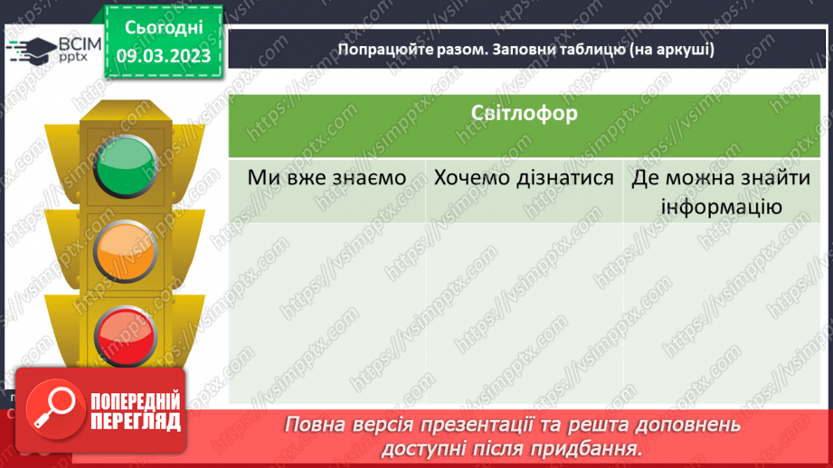 №100 - Невідоме про звичні речі. «З історії світлофора». Передбачення змісту за заголовком твору.13