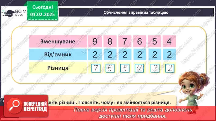 №084 - Зміна різниці від зміни зменшуваного. Складання виразів. Визначення зміни різниці.14