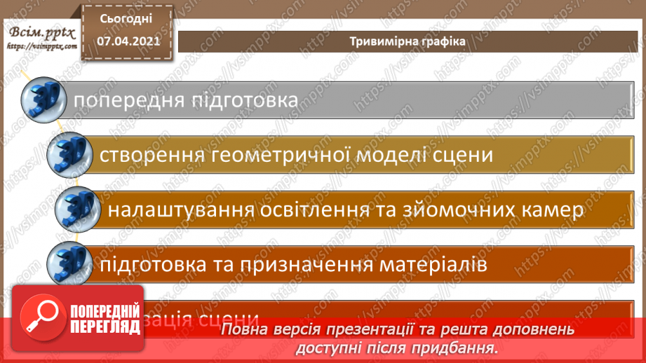 №09 - Тривимірна графіка. Класифікація програм для роботи з тривимірною графікою 3D.5