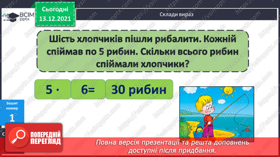 №088 - Таблиця  множення  числа  5. Схематичне  зображення  умови  складеної  задачі, що  містить  дію  множення.25