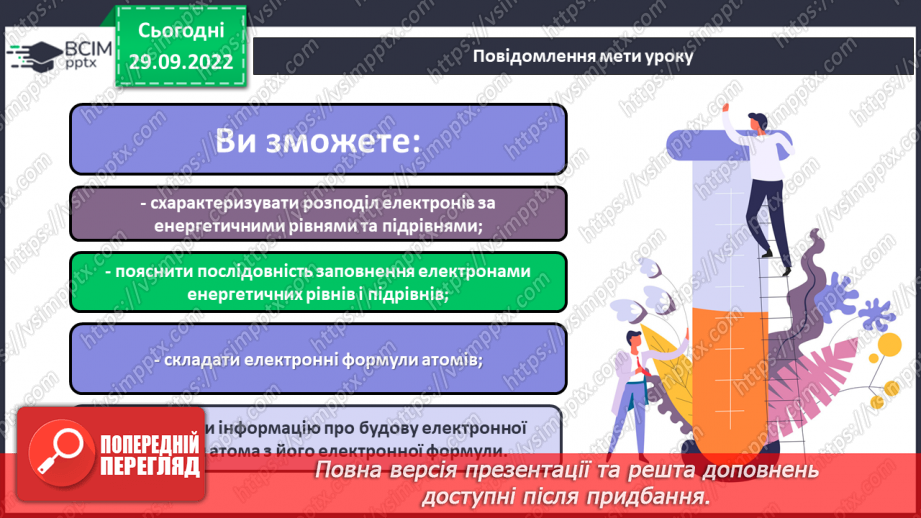 №14 - Послідовність заповнення електронами енергетичних рівнів і підрівнів. Електронні формули атомів.1
