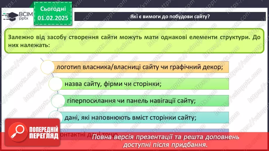 №41 - Інструктаж з БЖД. Вебсайт. Структура сайту. Визначення концепції «зручного» сайту.20