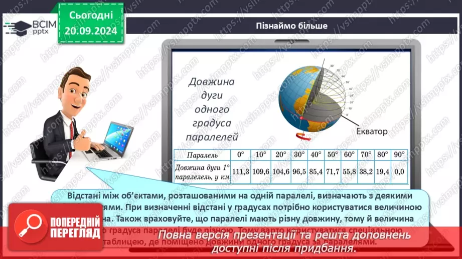 №10 - Визначення відстаней між об’єктами на глобусі та карті.15