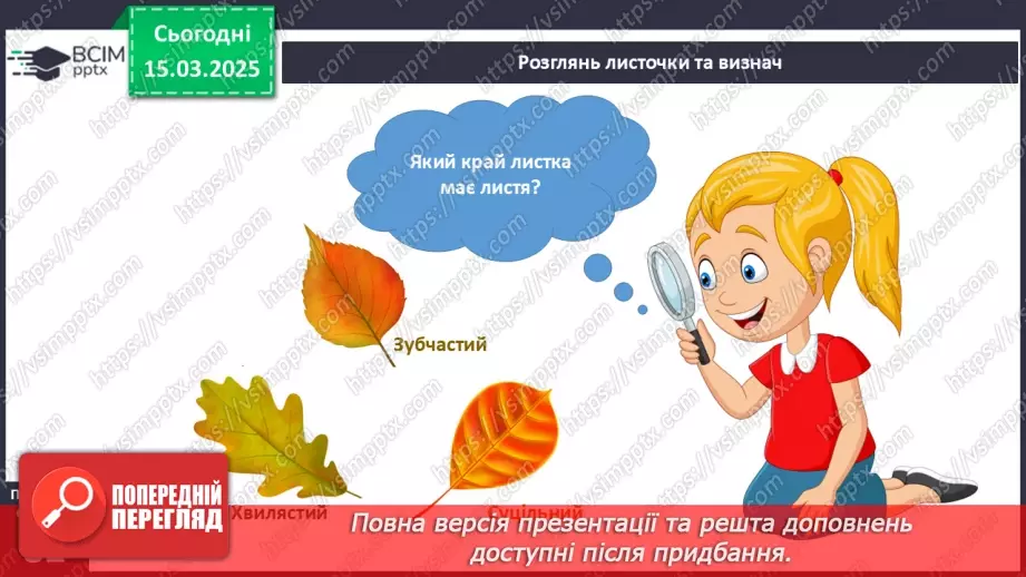 №080 - Будова рослин. Форма листя.19 №080 - Будова рослин. Форма листя.19