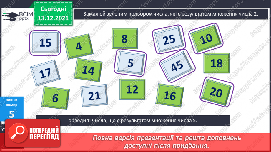№088 - Таблиця  множення  числа  5. Схематичне  зображення  умови  складеної  задачі, що  містить  дію  множення.29