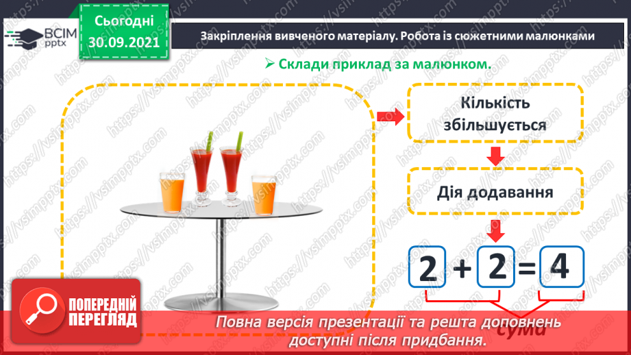 №028 - Сума чисел. Послідовність подій. Читання виразів24 №028 - Сума чисел. Послідовність подій. Читання виразів24