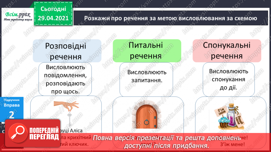 №145 - Види речення за метою висловлювання. «Аліса в Дивокраї» (уривок, скорочено) (заЛ. Керролом).12