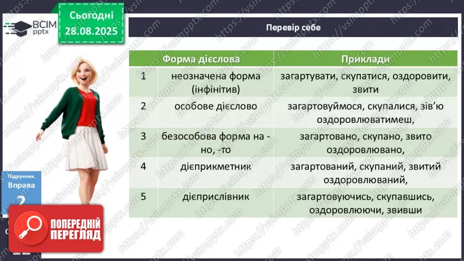 №004 - П/О. ГР1, ГР2, ГР3, ГР4. Дієслово та його форми9 №004 - П/О. ГР1, ГР2, ГР3, ГР4. Дієслово та його форми9