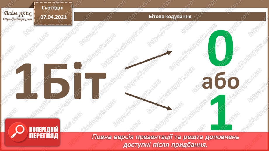 №02 - Кодування символів.  Двійкове кодування. Одиниці вимірювання довжини двійкового коду.10