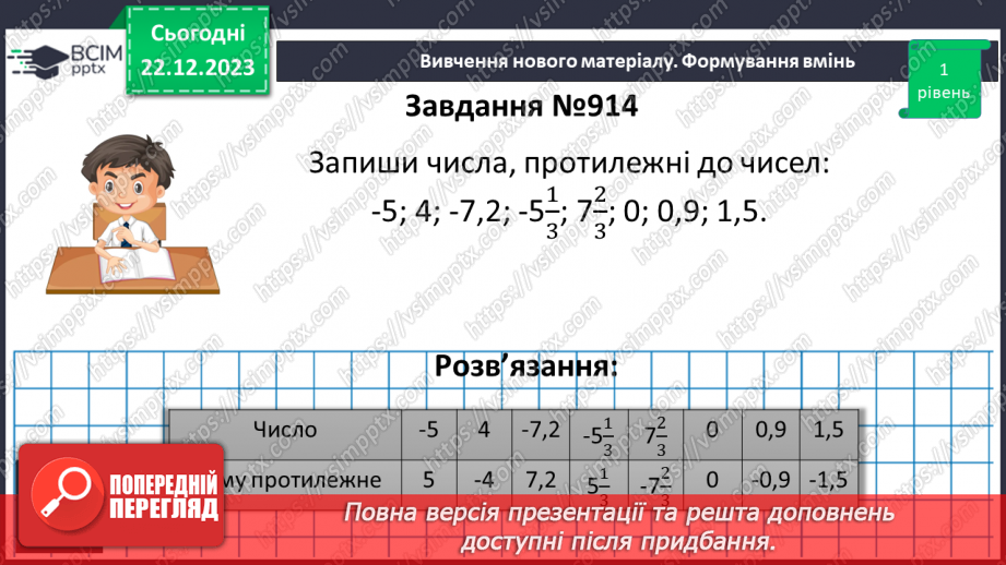 №085 - Протилежні числа. Цілі числа. Раціональні числа.11