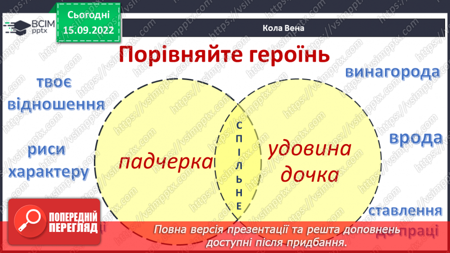 №09 - Зіставлення образів героїнь казки «Пані Метелиця». Утвердження у творі доброти, працьовитості, справедливості.10