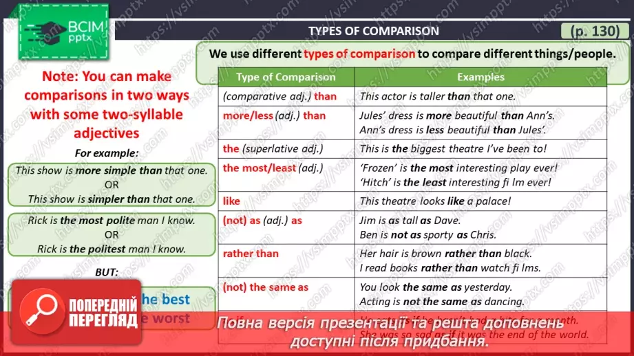 №099 - ГР4 Порівнюємо речі. Вдосконалення граматичних навичок.  Comparing Things. Grammar.4 №099 - ГР4 Порівнюємо речі. Вдосконалення граматичних навичок.  Comparing Things. Grammar.4