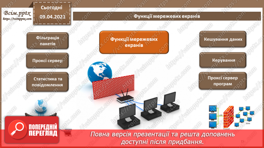 №12 - Проблеми забезпечення безпеки в комп'ютерних системах і мережах. Типова корпоративна мережа. Засоби захисту мереж.14