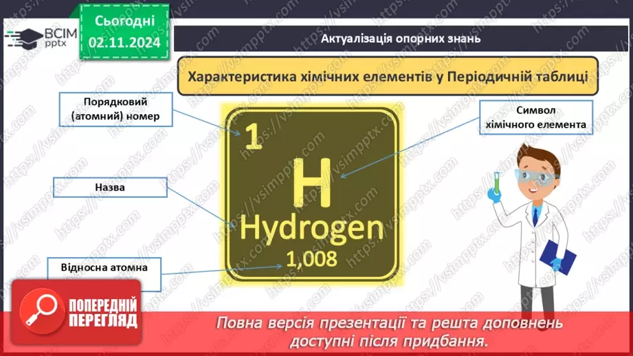 №11 - Дослідження інформації з Періодичної таблиці. Хімічні формули речовин5