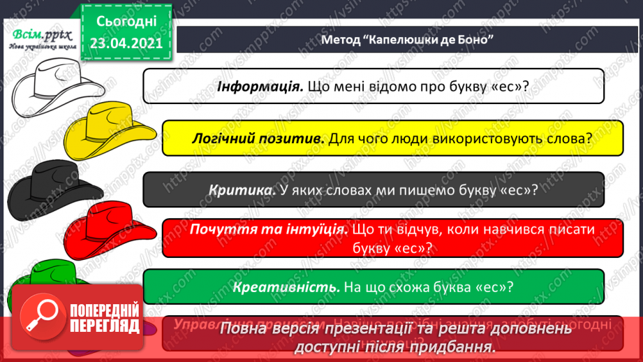 №083 - Закріплення вивчених букв (с С). Визначення теми тексту, добір заголовка. Письмо малої букви с25