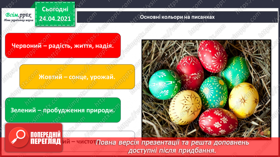 №24 - Великодня радість. Символи на писанках. Створення великодньої писанки за власним задумом (матеріали за вибором)13