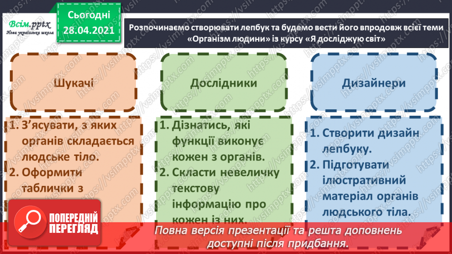 №17-18 - Виготовлення лепбука «Моє тіло».7
