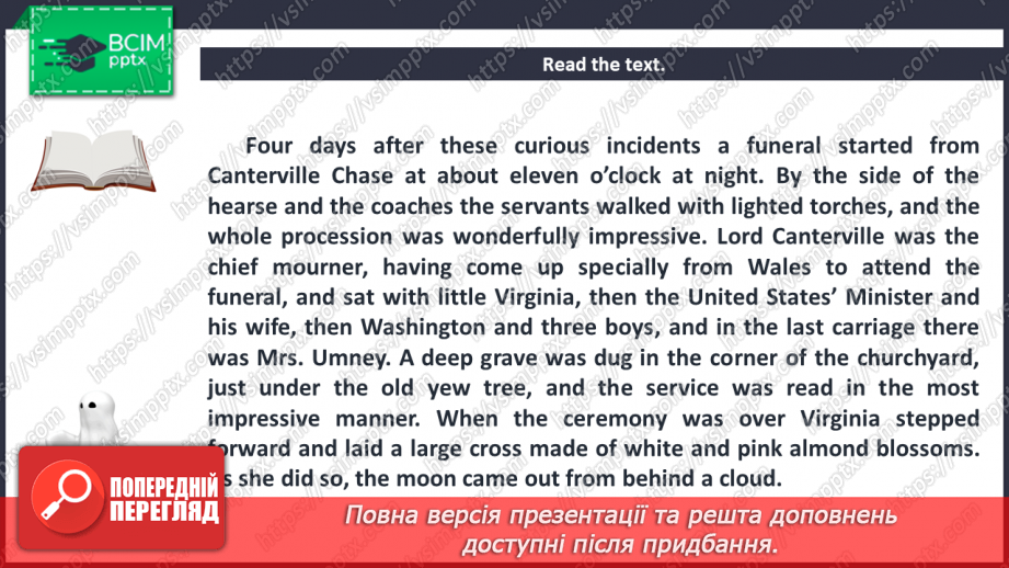 №103 - Literature Club. “The Canterville Ghost” (chapter VIII) by Oscar Wilde.11