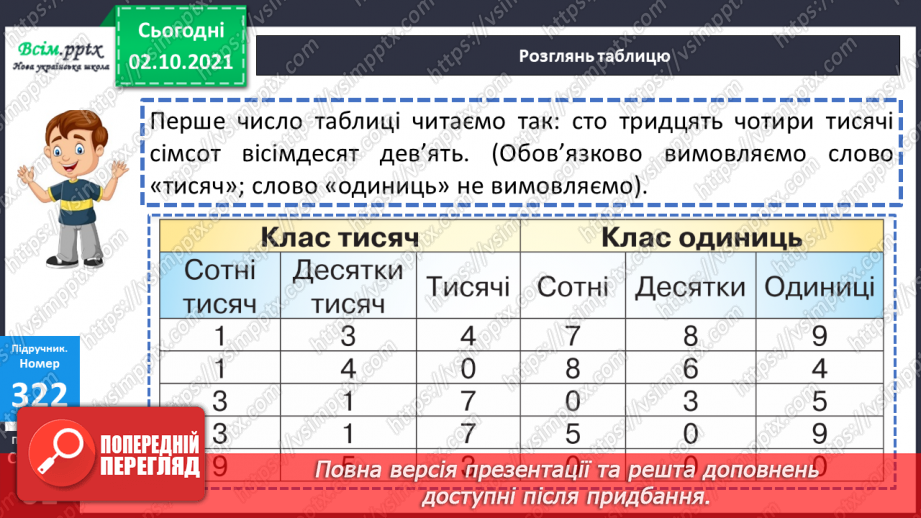 №032 - Класи багатоцифрових чисел. Розв’язування задач з буквеними даними14