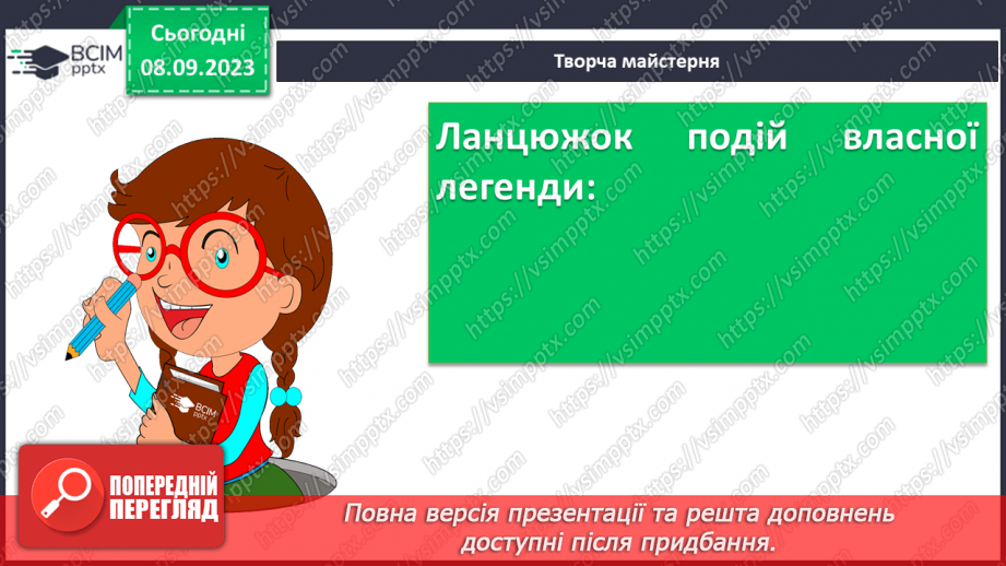 №06 - Урок розвитку мовлення (усно). Створення власної легенди про походження вулиці, де мешкають учні, або про походження прізвища учнів9