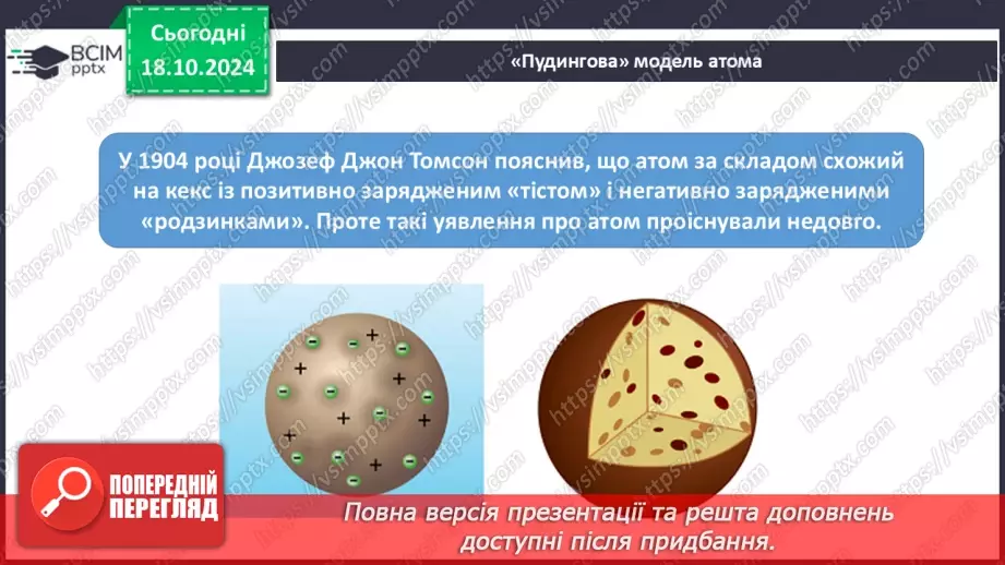 №009 - Аналіз діагностувальної роботи. Робота над виправленням та попередженням помилок.  Первинні відомості про будову атома: ядро та електрони.8