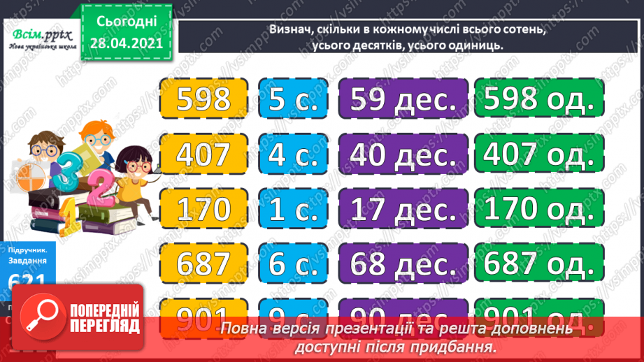 №146 - Повторення ділення трицифрових чисел на одноцифрові. Письмове ділення чисел виду 628: 4. Розв’язування рівнянь і задач11