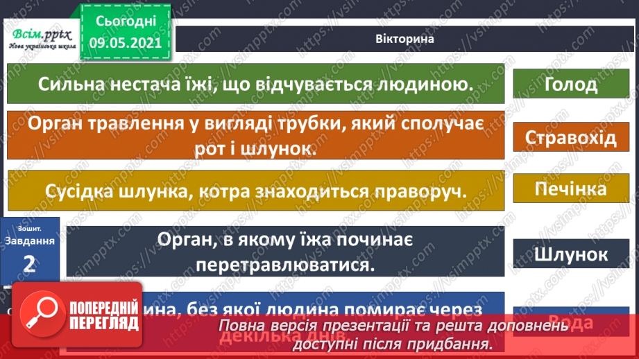 №088 - Які органи допомагають людині перетравлювати їжу?20