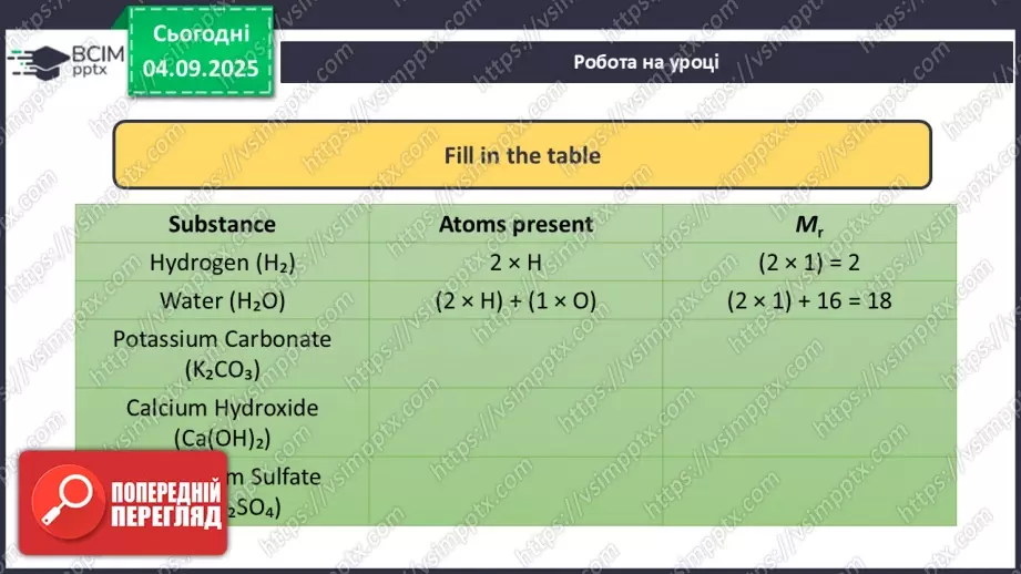 №05 - П/О. ГР3. Знаходження відносної атомної та молекулярної мас.12 №05 - П/О. ГР3. Знаходження відносної атомної та молекулярної мас.12