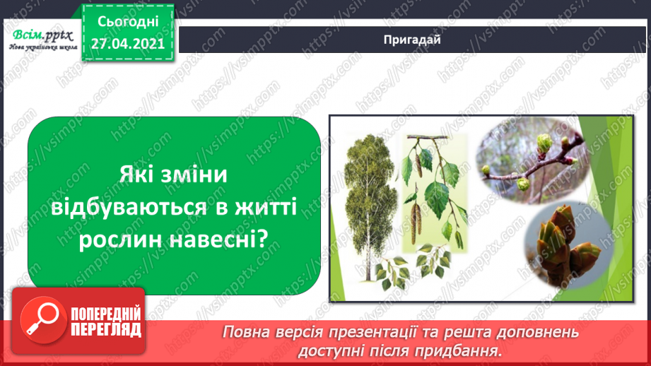 №075 - Як почуваються рослини навесні?3 №075 - Як почуваються рослини навесні?3