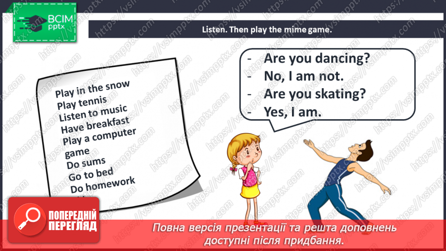 №014 - It’s my life. “Am I playing …?”, “Yes, I am/No, I am not”, “Is he/she playing …?”, “Yes, he/she is/No, he/she isn’t”, “Are we/they playing …?”, “Yes, we/they are/No, we/they aren’t”15