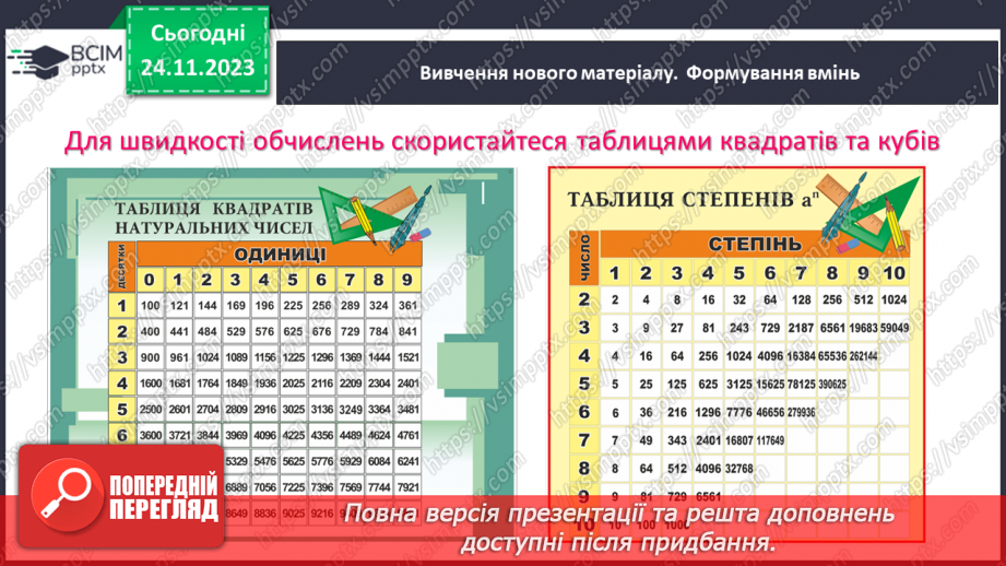 №066 - Розв’язування задач та вправ на обчислення виразів піднесення до степеня.6